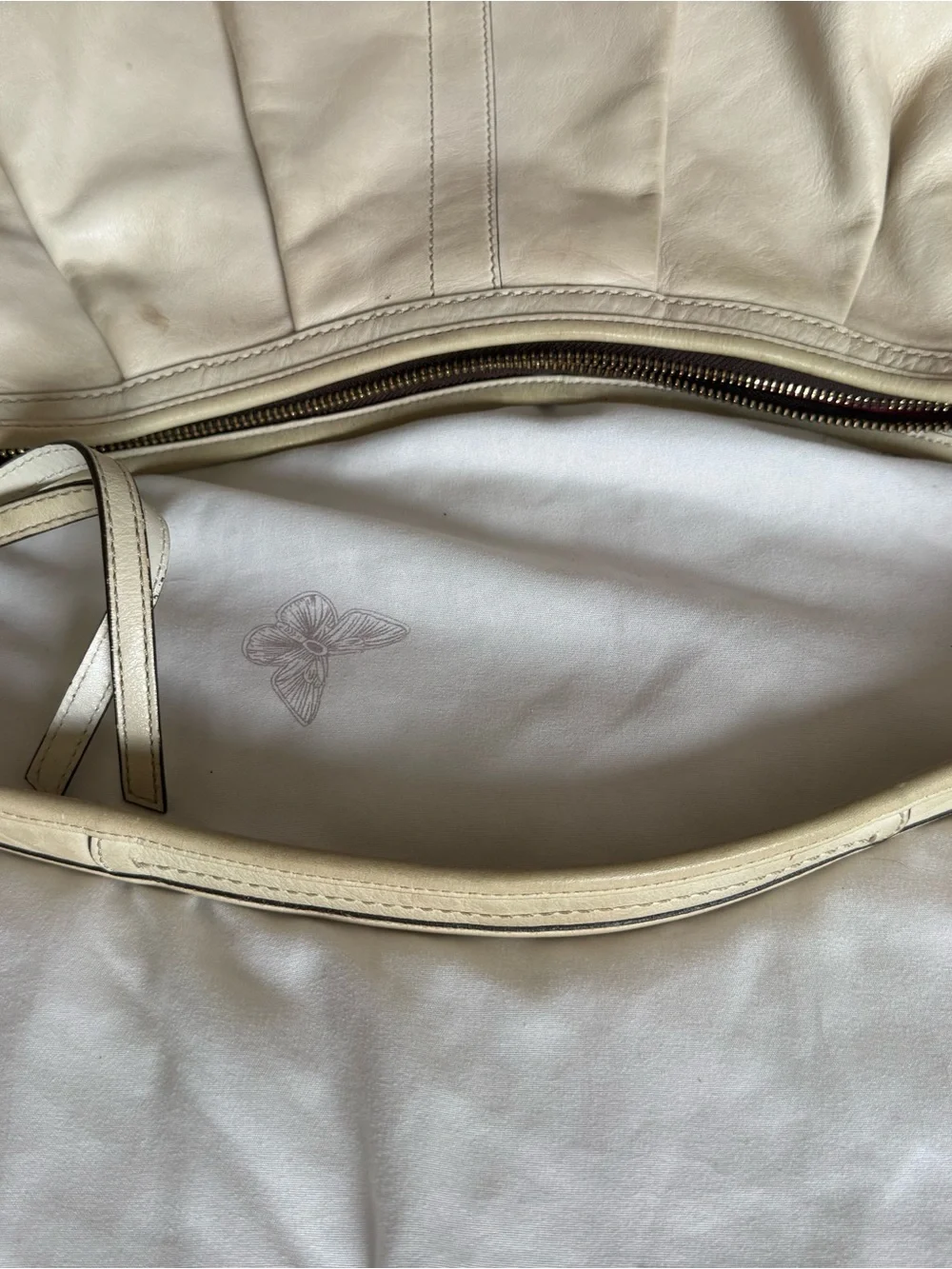 Coach | Vintage Ergo Pleated Hobo bag in cream leather